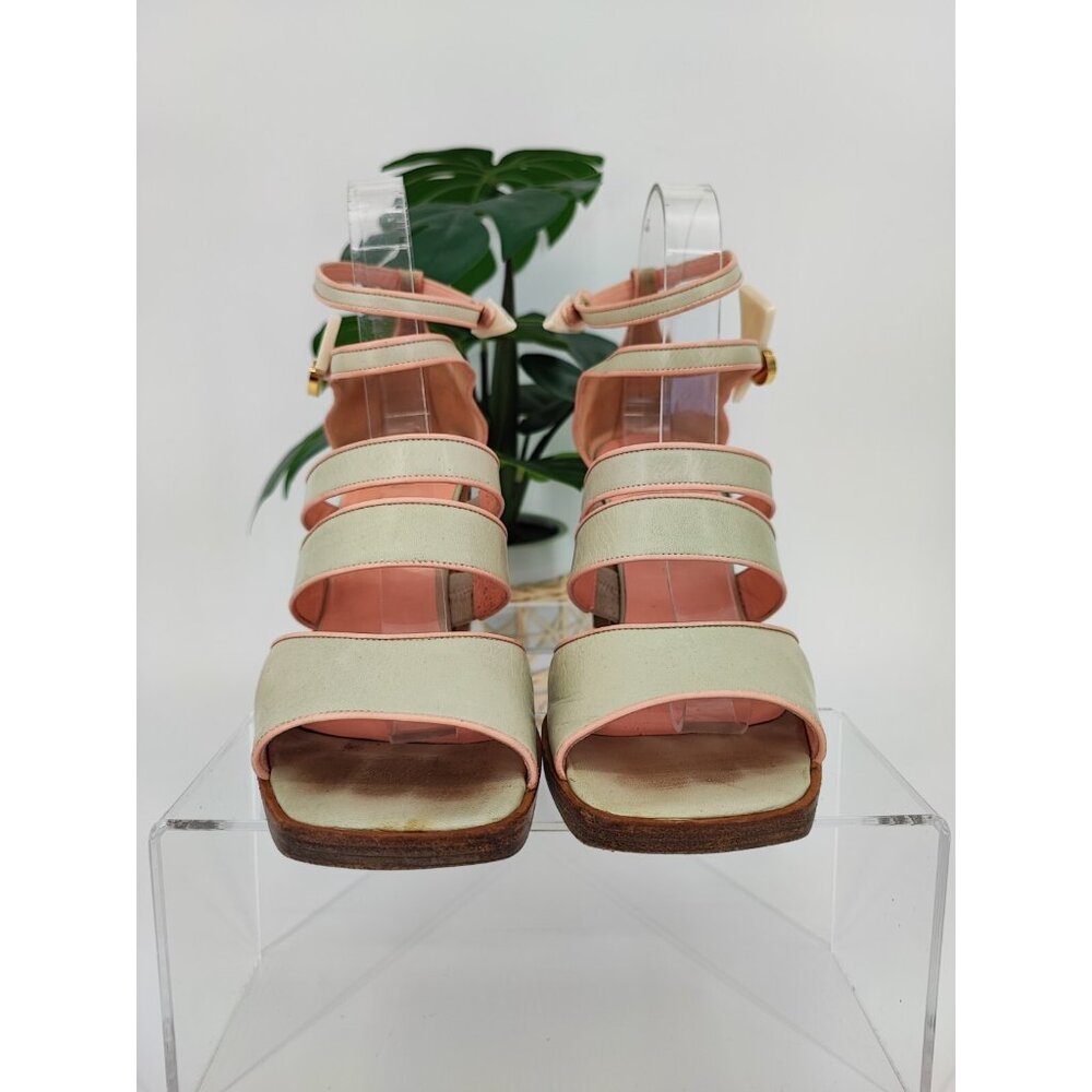Louis Vuitton Women's Light Green High Heel Sandals Size 38.5EU 8.5US - Picture 2 of 9